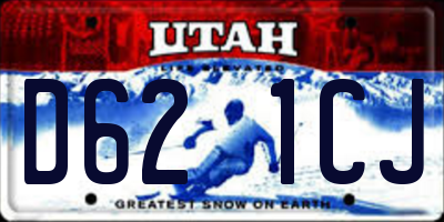 UT license plate D621CJ