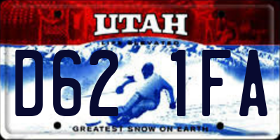 UT license plate D621FA