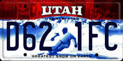 UT license plate D621FC
