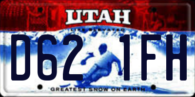 UT license plate D621FH