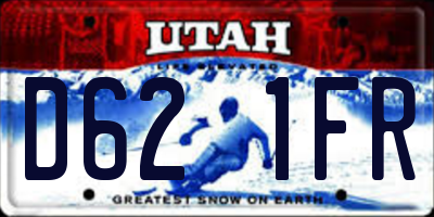 UT license plate D621FR