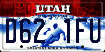 UT license plate D621FU
