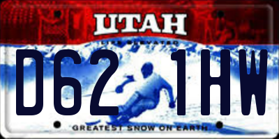 UT license plate D621HW