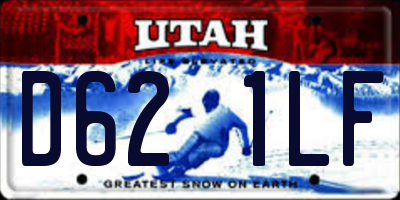 UT license plate D621LF