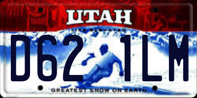 UT license plate D621LM