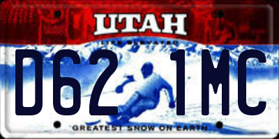UT license plate D621MC