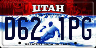 UT license plate D621PG