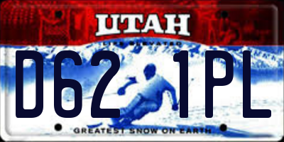 UT license plate D621PL