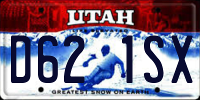 UT license plate D621SX