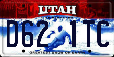 UT license plate D621TC