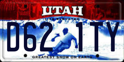 UT license plate D621TY