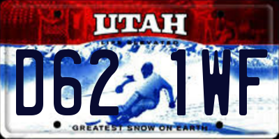 UT license plate D621WF