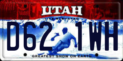 UT license plate D621WH