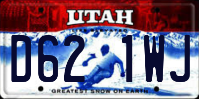 UT license plate D621WJ