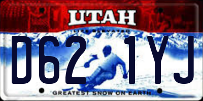 UT license plate D621YJ