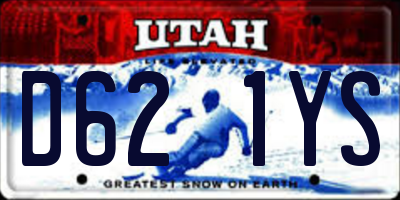 UT license plate D621YS