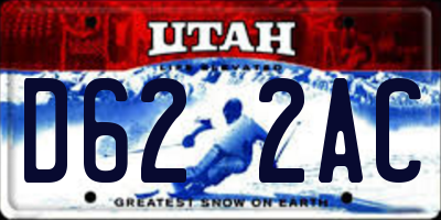 UT license plate D622AC