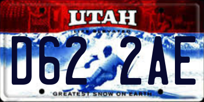 UT license plate D622AE