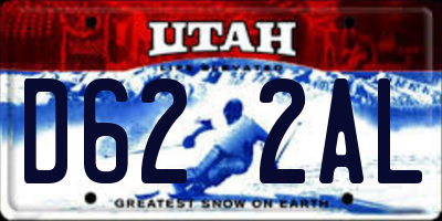 UT license plate D622AL