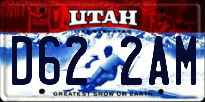 UT license plate D622AM