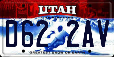 UT license plate D622AV
