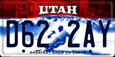 UT license plate D622AY