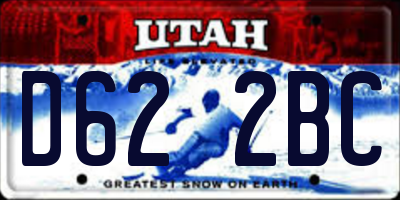 UT license plate D622BC