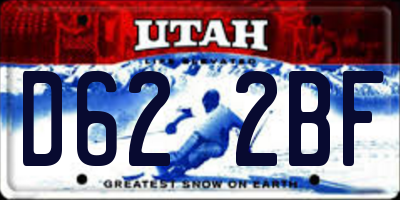 UT license plate D622BF