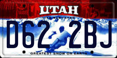UT license plate D622BJ