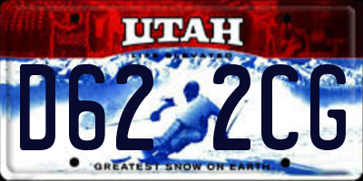 UT license plate D622CG