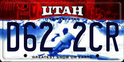 UT license plate D622CR