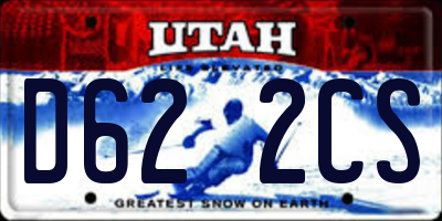 UT license plate D622CS