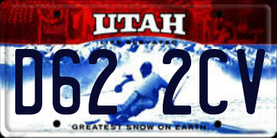 UT license plate D622CV