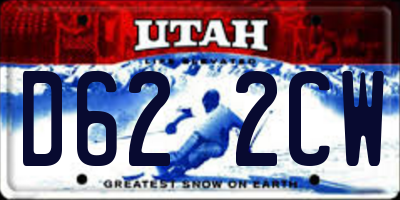 UT license plate D622CW