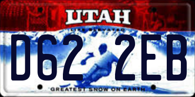 UT license plate D622EB