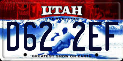 UT license plate D622EF