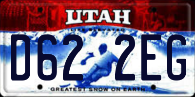 UT license plate D622EG