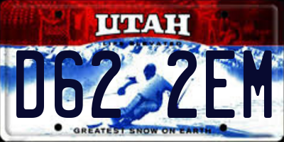 UT license plate D622EM