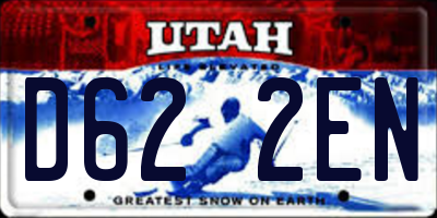 UT license plate D622EN