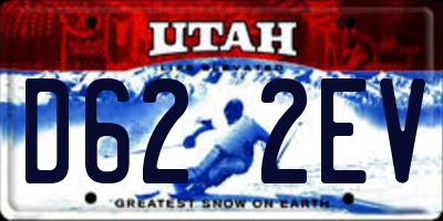 UT license plate D622EV