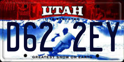UT license plate D622EY