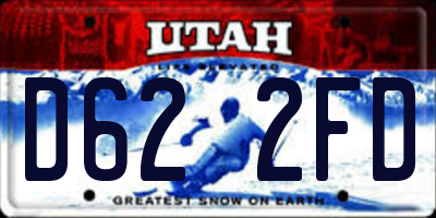 UT license plate D622FD