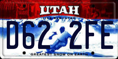 UT license plate D622FE