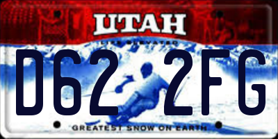 UT license plate D622FG