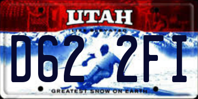UT license plate D622FI