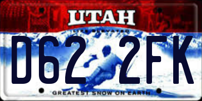 UT license plate D622FK