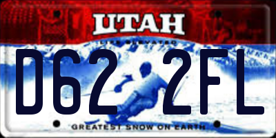 UT license plate D622FL