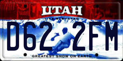 UT license plate D622FM