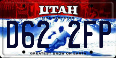 UT license plate D622FP
