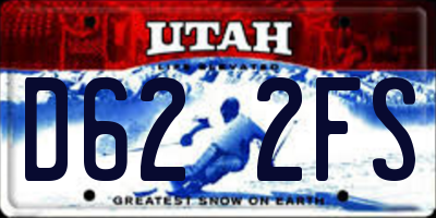UT license plate D622FS